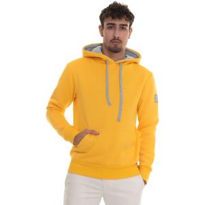 Detwelve Felpa girocollo Giallo-grigio Cotone Uomo