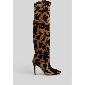 Stivali tacco alto  in Camoscio Animalier