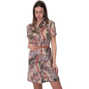 Liu Jo Abito chemisier Beige-verde Poliestere Donna