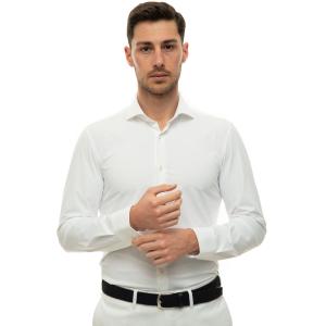 BOSS Camicia casual Bianco Poliammide Uomo