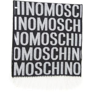 Moschino Sciarpa Nero-bianco Lana merino Uomo