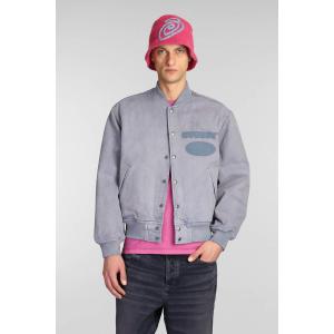 Giacca Bomber  in Cotone Blu