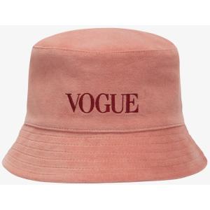 Cappello da pescatore VOGUE Handcraft Edition rosa antico con logo ricamato