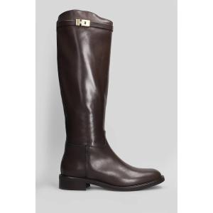 Stivali tacco basso  in Pelle Testa di Moro