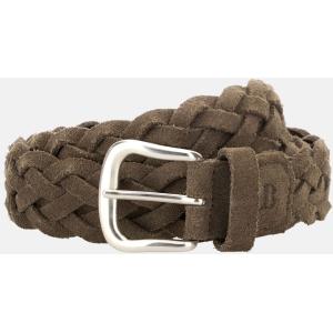 Boggi, Cintura Intrecciata In Pelle Scamosciata, Uomo, Taupe, Taglia: 100