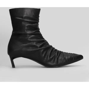 tronchetti tacco alto  in Pelle Nera