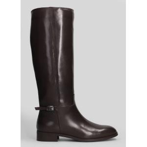 Stivali tacco basso  in Pelle Testa di Moro