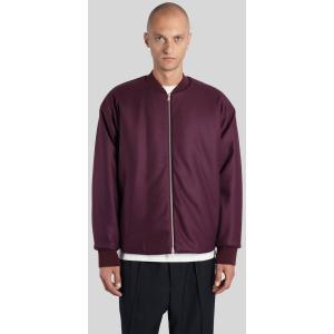 Giacca Bomber  in Lana Bordeaux