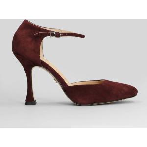 Decollete  in Camoscio Bordeaux