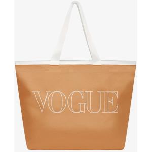 Borsa VOGUE Handcraft Edition cammello con logo ricamato