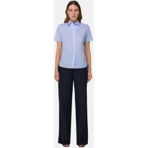 Boggi, Camicia A Righe In Cotone Regular Fit, Donna, Azzurro, Taglia: L
