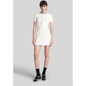 Abito corto  in Cotone Bianco