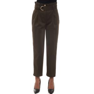 Liu Jo Pantalone vita alta Militare Cotone Donna