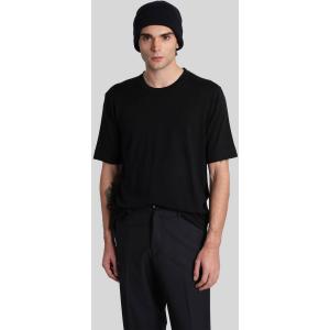 T-Shirt in Seta e Cashmere Nera