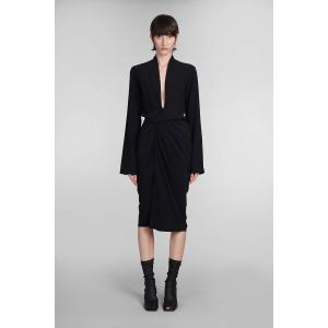 Abito donna Ls wrap dress in viscosa Nera