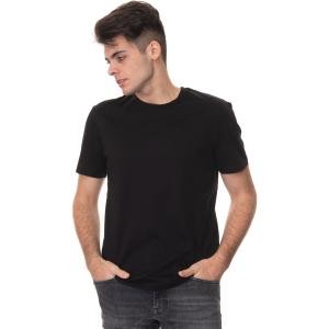 BOSS T-shirt girocollo mezza manica Nero Cotone Uomo