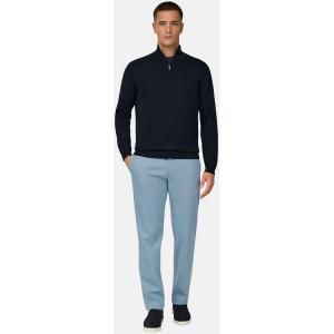 Boggi, Maglia Mezza Zip In Cotone Seta, Uomo, Navy, Taglia: XL