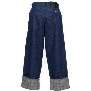 Griglia Con Logo Risvolto Jeans Da Lavoro J.w. Anderson Blu Taglia 46 J.w. Anderson  Taglia 46