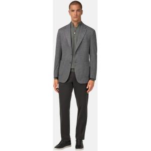 Boggi, Giacca Micro Fantasia In Misto Cotone B Jersey, Uomo, Grigio, Taglia: 44