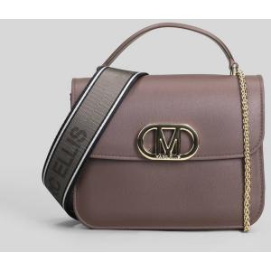 Borsa a spalla Flat Ear in ecopelle Marrone