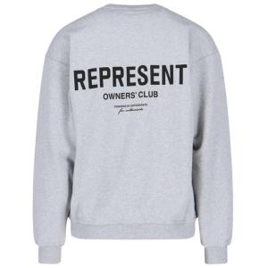 Felpa Girocollo Logo Represent Grigio Taglia XL Represent  Taglia XL