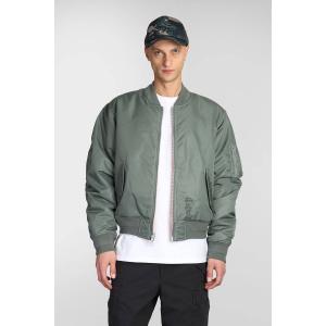 Giacca Bomber  in Nylon Verde