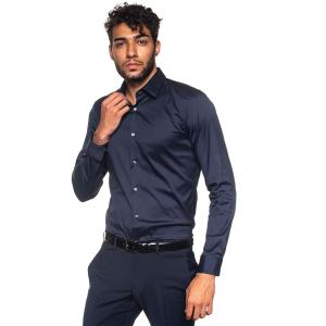 BOSS Camicia classica da uomo Herwing Blu Cotone Uomo