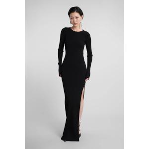 Abito lungo  in viscosa Nera
