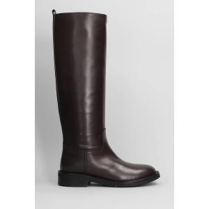 Stivali tacco basso  in Pelle Testa di Moro