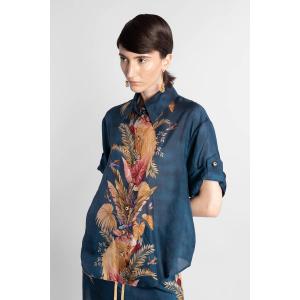 Camicia  in Seta Blu
