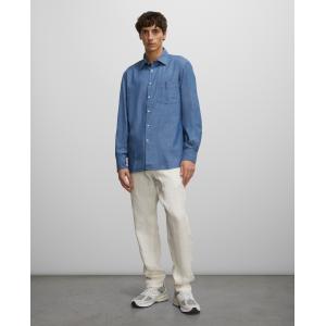 Aspesi Camicia In Chambray Uomo, Denim Medio