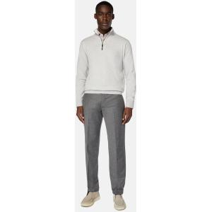 Boggi, Maglia Mezza Zip Grigia In Cashmere, Donna, Grigio, Taglia: M