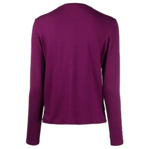 T-shirt A Maniche Lunghe In Viscosa Majestic Filatures Rosa e Viola Taglia 2 Majestic Filatures Taglia 2