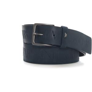 Emporio Armani Cintura larga in pelle Blu Pelle Uomo