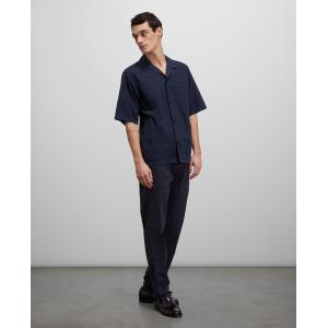 Aspesi Camicia A Maniche Corte In Popeline Di Cotone Uomo, Navy