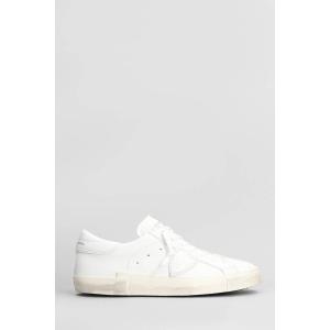 Sneakers Prsx Low in Pelle Bianca
