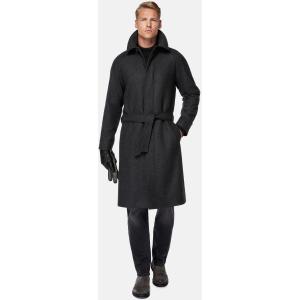 Boggi, Cappotto Monopetto In Lana, Uomo, Carbone, Taglia: 48