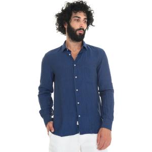 Vincenzo De Lauziers Camicia casual Blu Lino Uomo