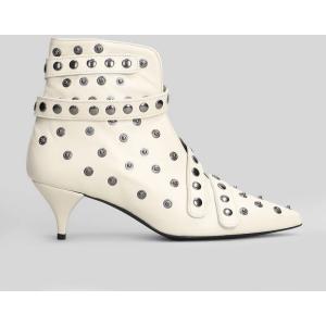 tronchetti tacco alto  in Pelle Bianca