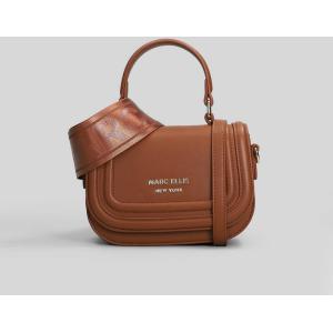 Borsa a spalla Glossy Bag in ecopelle Cuoio naturale