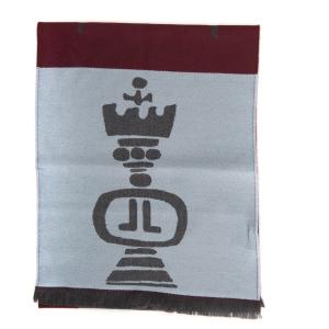 Lanvin Sciarpa Bordeau Lana Uomo