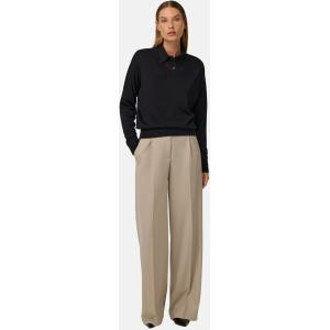 Boggi, Maglia Scollo V In Lana Superfine Seta, Donna, Nero, Taglia: L