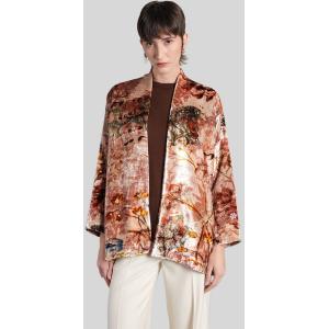 Giacca Casual in Velluto Rosa