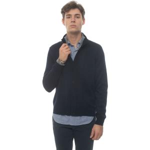Fay Cardigan bottoni Blu/grigio Lana vergine Uomo