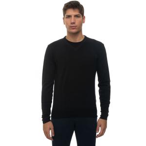 Peuterey Maglia collo a V Cornish Nero Cotone Uomo