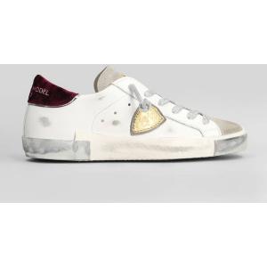 Sneakers Prsx Low in pelle e camoscio Bianco