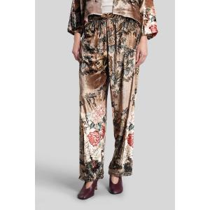 Pantalone  in Velluto Beige