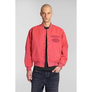Giacca Bomber  in Cotone Rosso