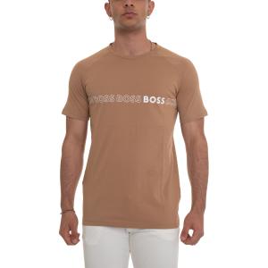 BOSS T-shirt girocollo Beige Cotone Uomo