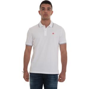 Peuterey Polo manica corta NEWMEDINILLASTR Bianco Cotone Uomo